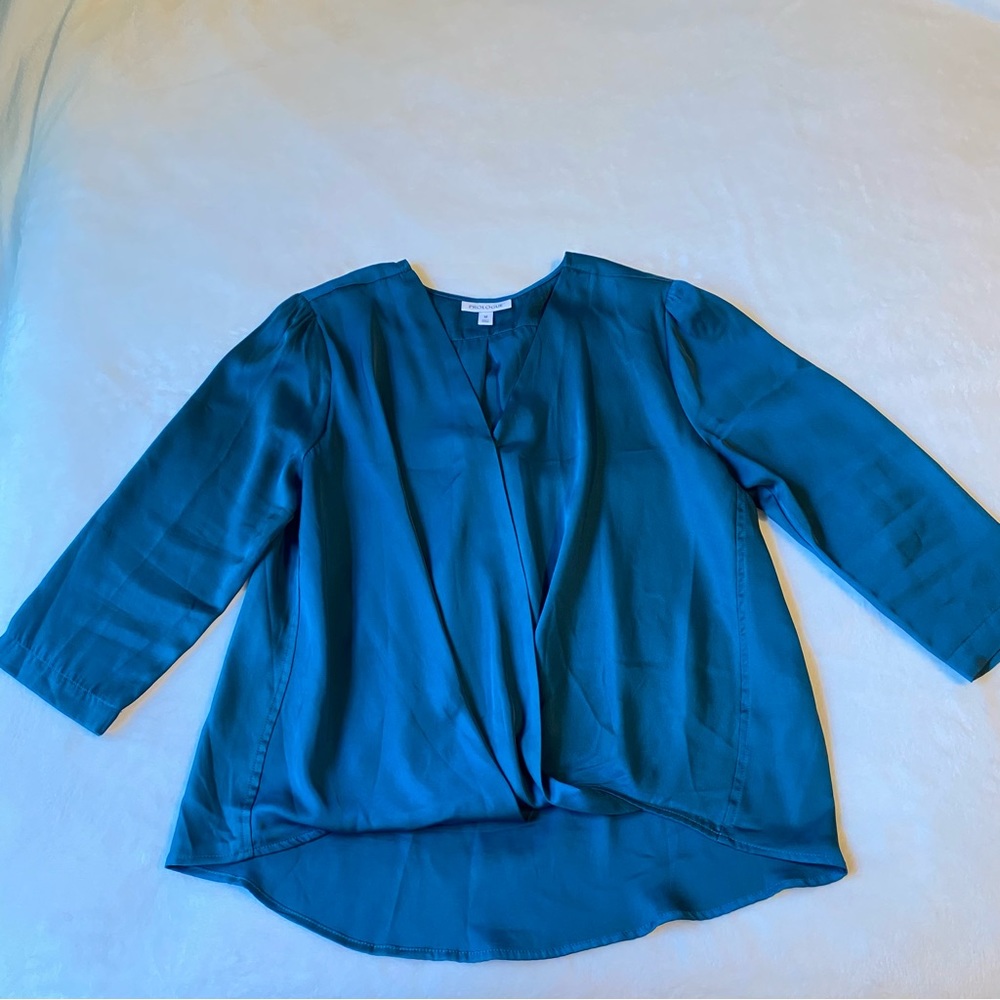 Teal Silk Blouse